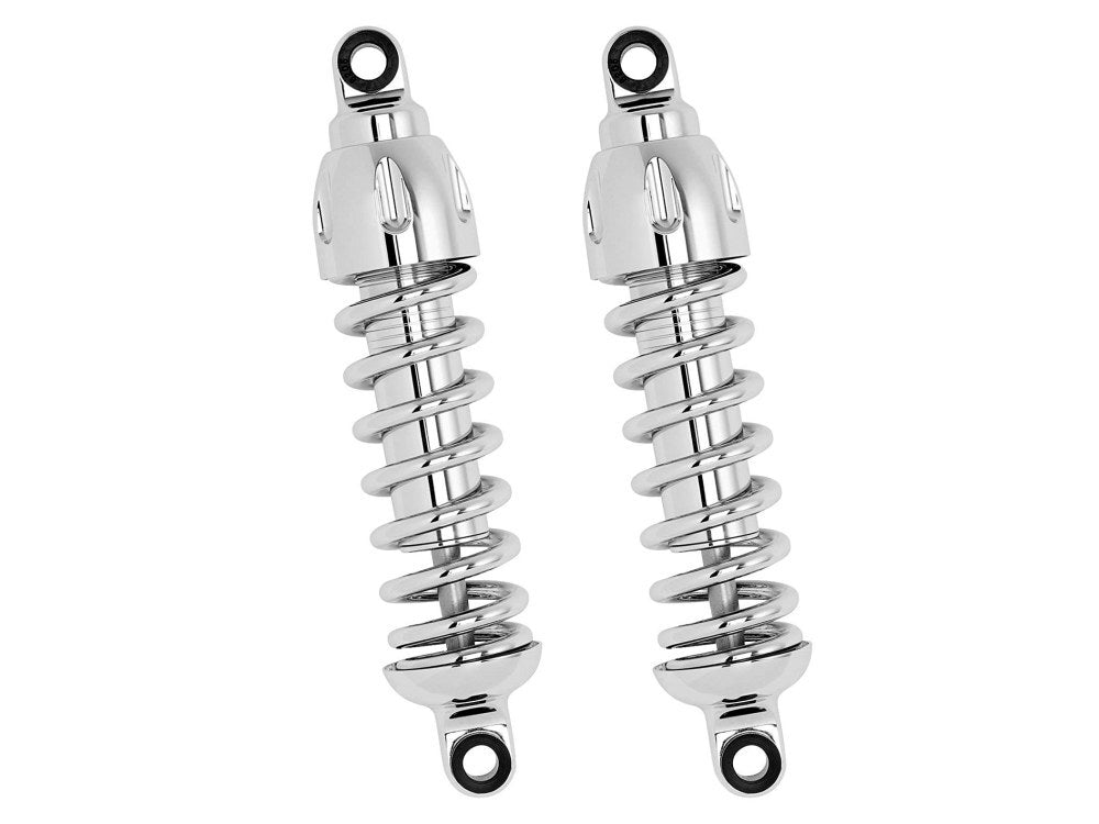 Progressive Suspension PS-430-4037C 430 Series 11" Standard Spring Rate Rear Shock Absorbers Chrome for Dyna 91-17