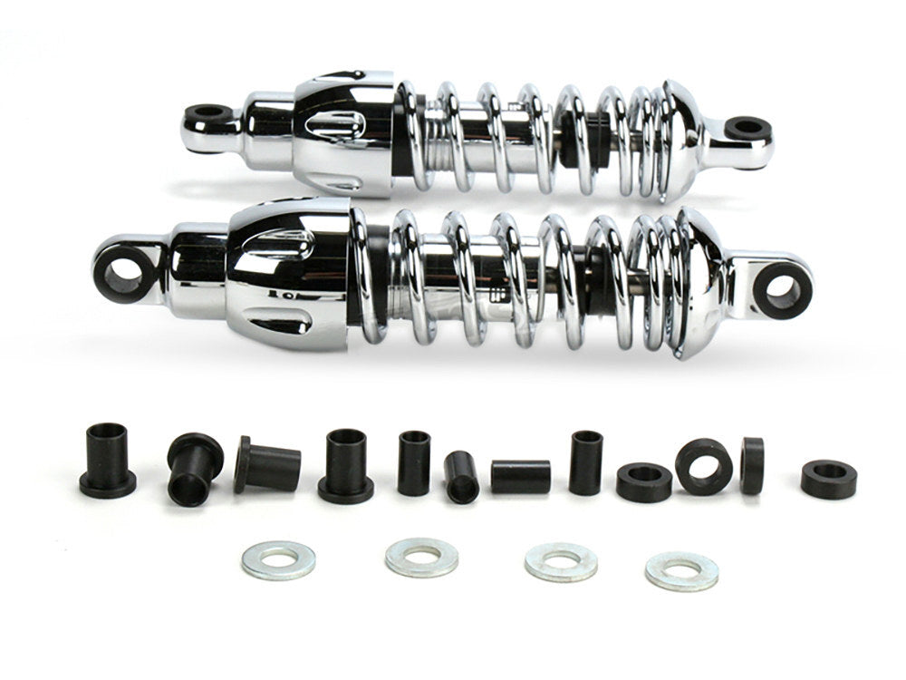 Progressive Suspension PS-430-4062C 430 Series 11" Standard Spring Rate Rear Shock Absorbers Chrome for Sportster 04-21