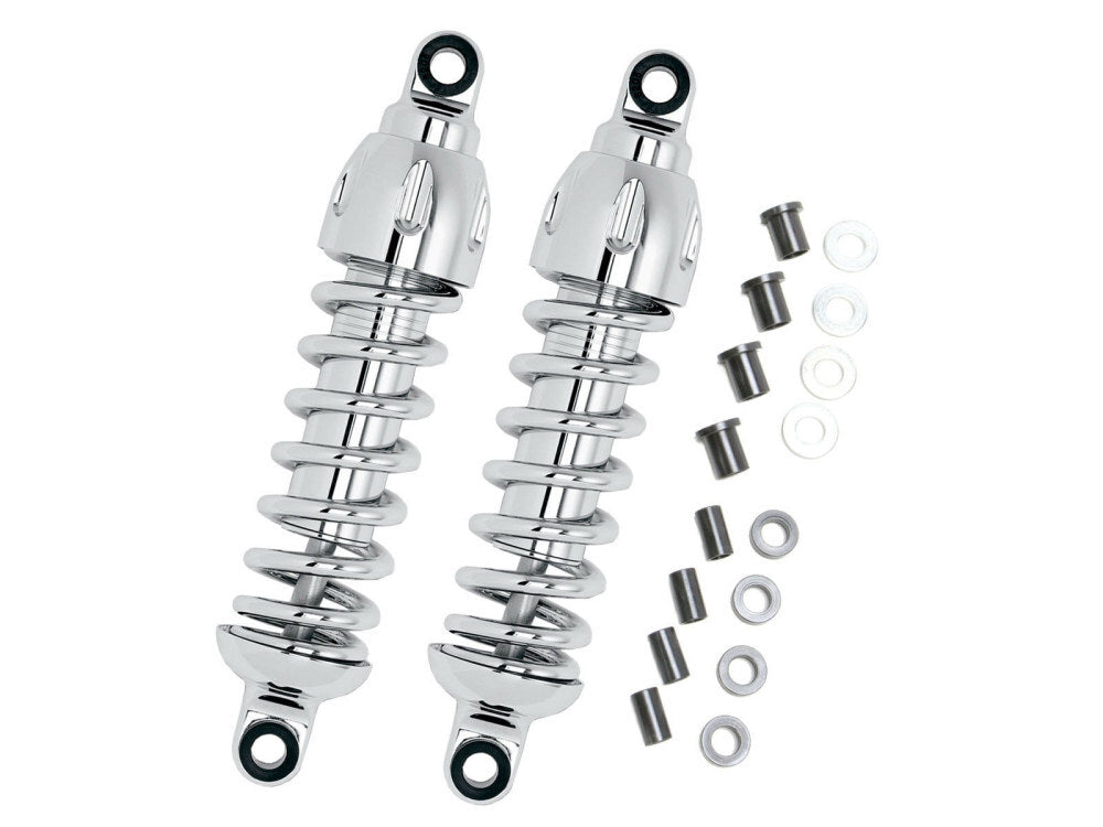 Progressive Suspension PS-430-4402C 430 Series 12" Standard Spring Rate Rear Shock Absorbers Chrome for Street 15-20