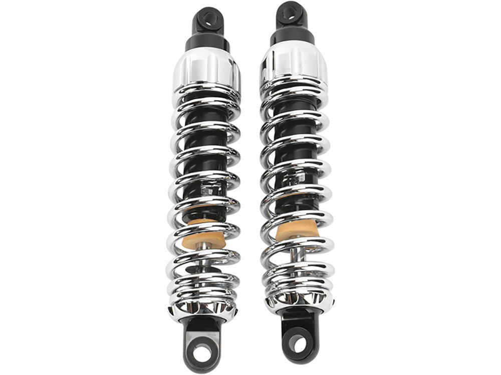 Progressive Suspension PS-444-4038C 444 Series 12.5" Standard Spring Rate Rear Shock Absorbers Chrome for Dyna 91-17