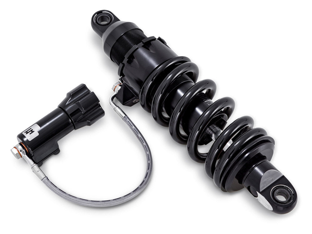 Progressive Suspension PS-465-5043B 465 Series 13.5" Standard Spring Rate Rear Shock Absorber w/Remote Adjustable Preload Black for Softail 18-Up