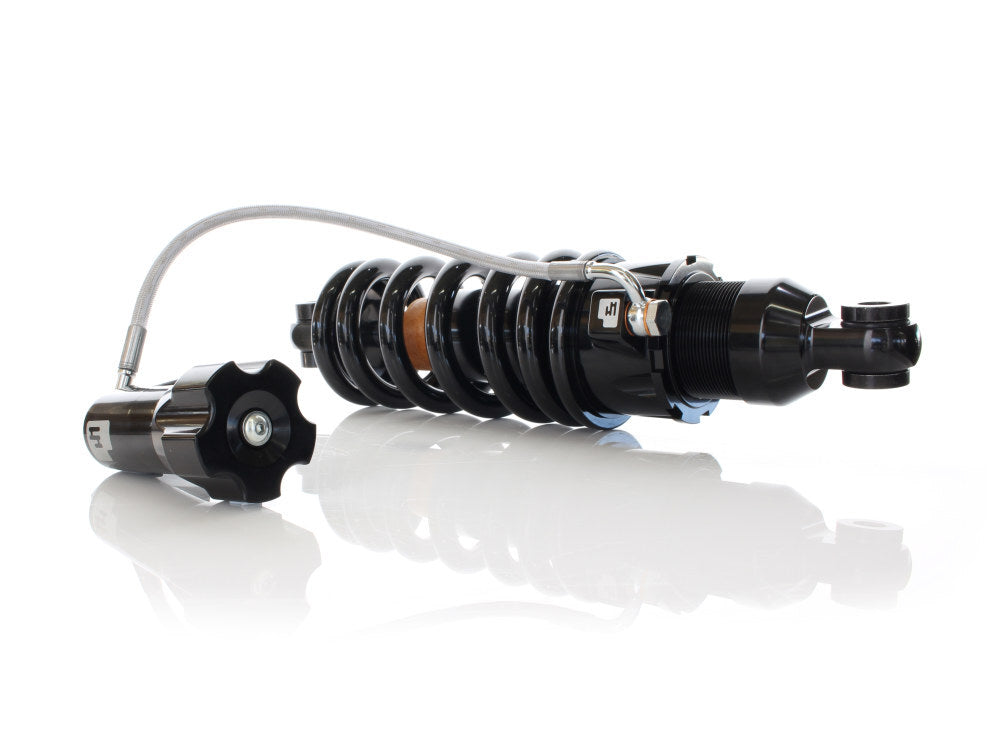 Progressive Suspension PS-465-5043B 465 Series 13.5" Standard Spring Rate Rear Shock Absorber w/Remote Adjustable Preload Black for Softail 18-Up