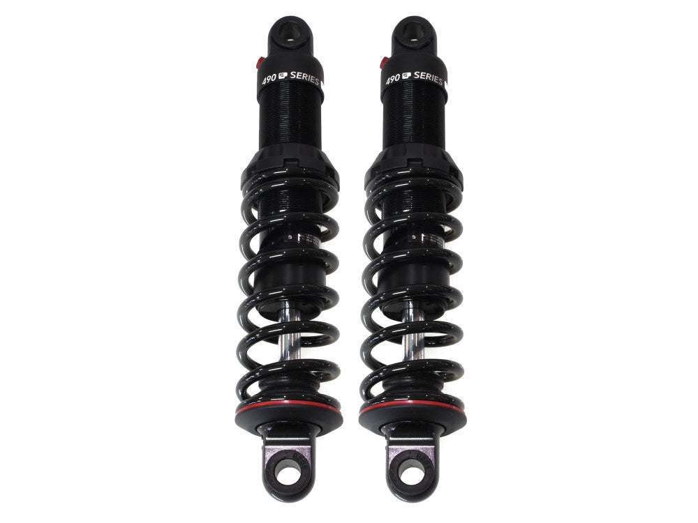 Progressive Suspension PS-490-1005 490 Series 12" Rear Shock Absorbers Black for Touring 80-Up