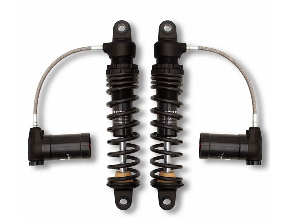 Progressive Suspension PS-970-2003B 970 Series 12" Standard Spring Rate Rear Shock Absorbers w/Remote Reservoir Black for Touring 80-Up 5 Speed