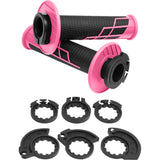 ProTaper PT021655 Clamp-On 1/2 Waffle Grips Neon Pink/Black