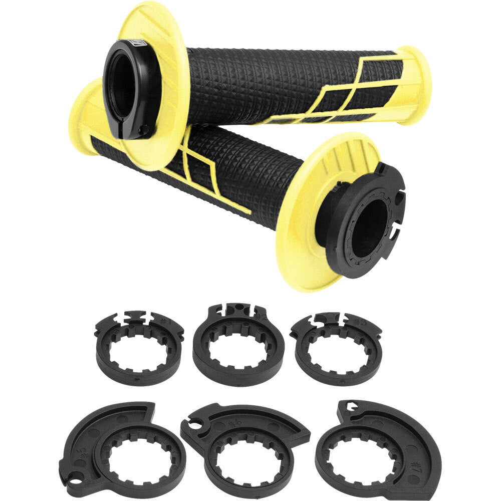 ProTaper PT021657 Clamp-On 1/2 Waffle Grips Neon Yellow/Black