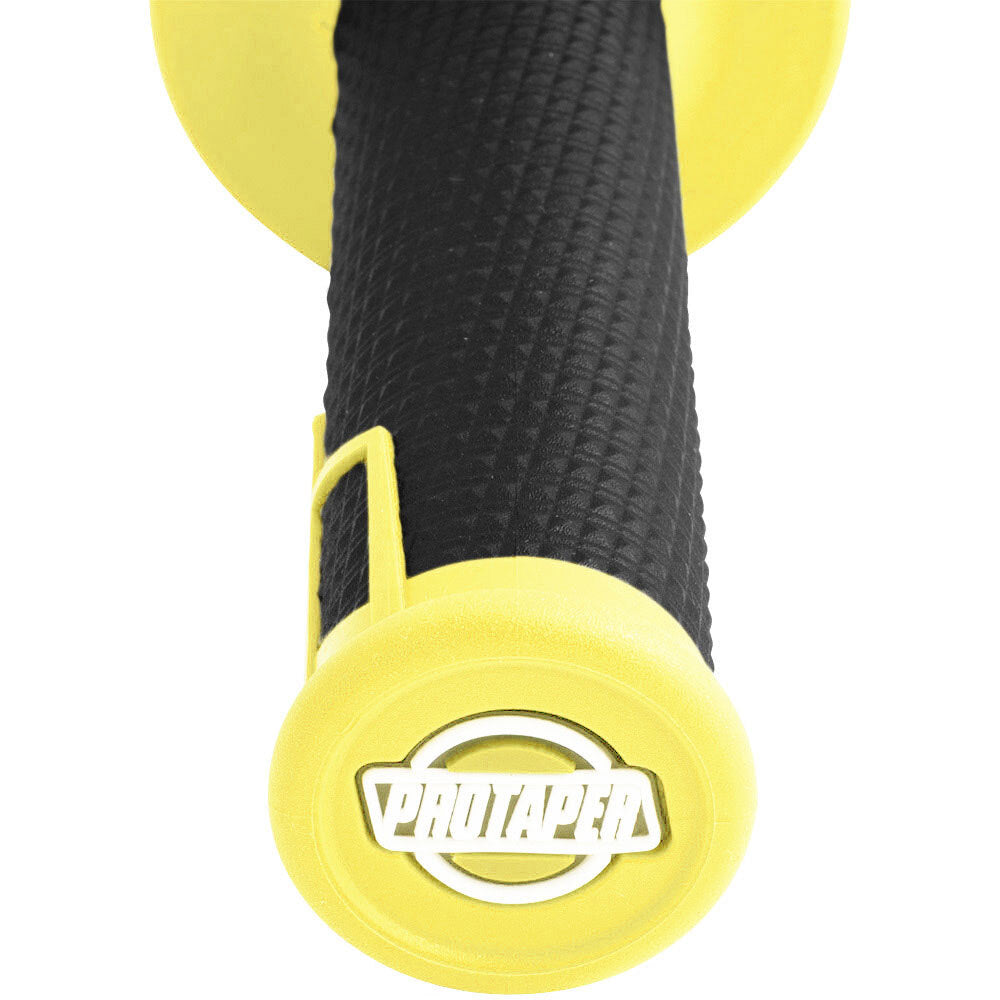 ProTaper PT021657 Clamp-On 1/2 Waffle Grips Neon Yellow/Black