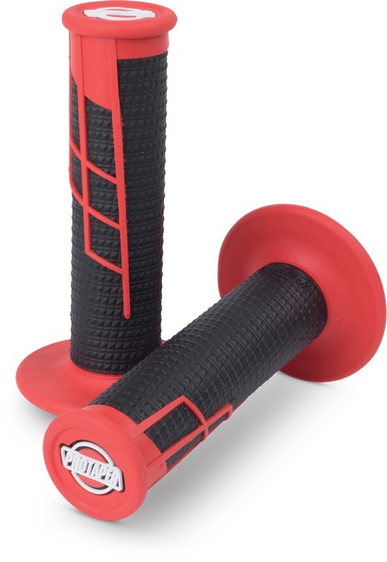 ProTaper PT021662 Clamp On 1/2 Waffle Grips Red/Black