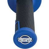 ProTaper PT021663 Clamp-On 1/2 Waffle Grips Blue/Black