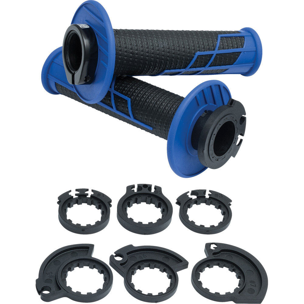 ProTaper PT021663 Clamp-On 1/2 Waffle Grips Blue/Black