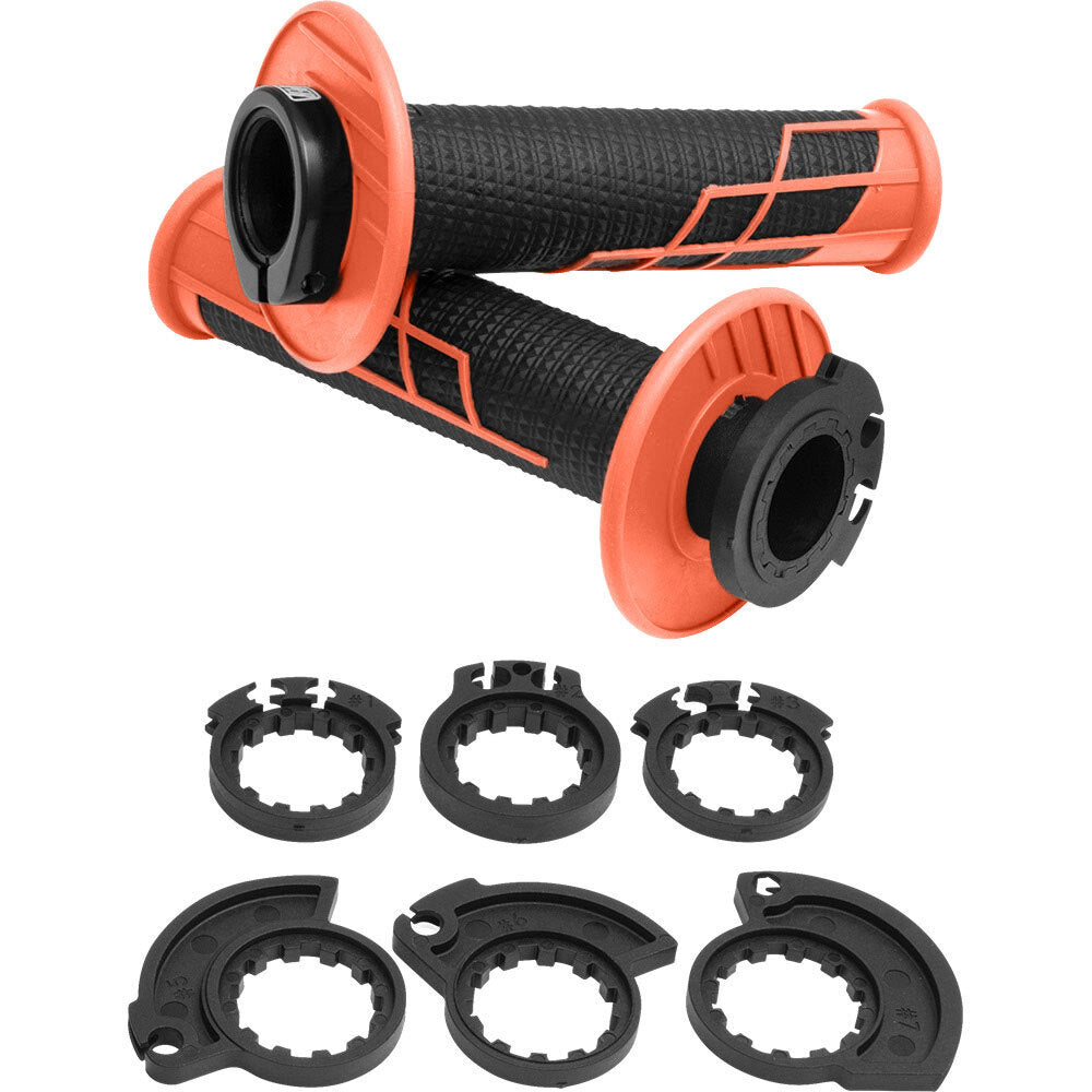 ProTaper PT021665 Clamp-On 1/2 Waffle Grips Orange/Black