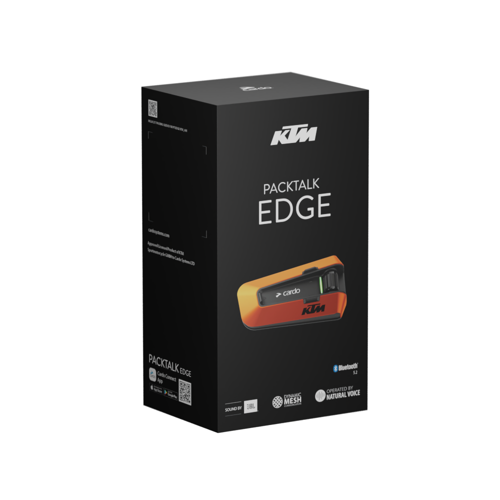 Cardo PACKTALK Edge KTM Single Bluetooth Communication System