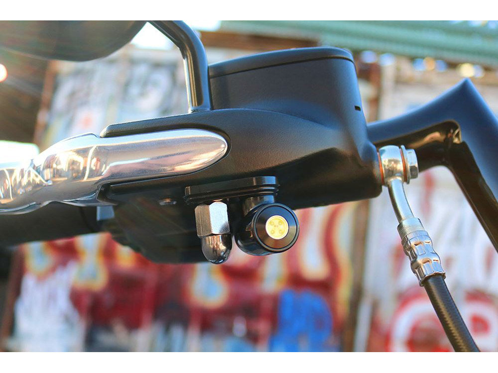 Bagger Nation PYO-LB-PM-DRL-B Bullet Pro Series Under Perch Turn Signals Black for most H-D 96-Up Hand Controls