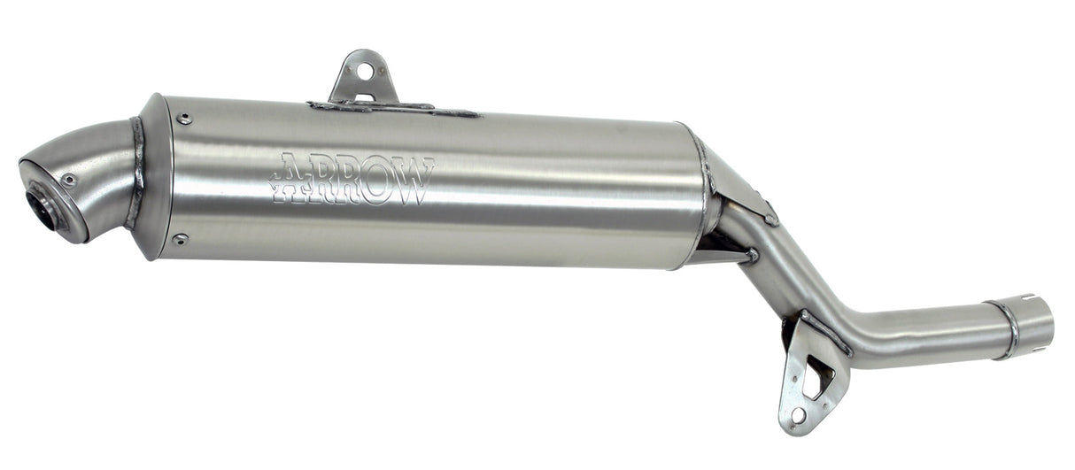 Arrow 72639PD Paris-Dakar Replica Stainless Steel Slip-On Muffler w/Steel End Cap for Honda XRV750 Africa Twin 96-04