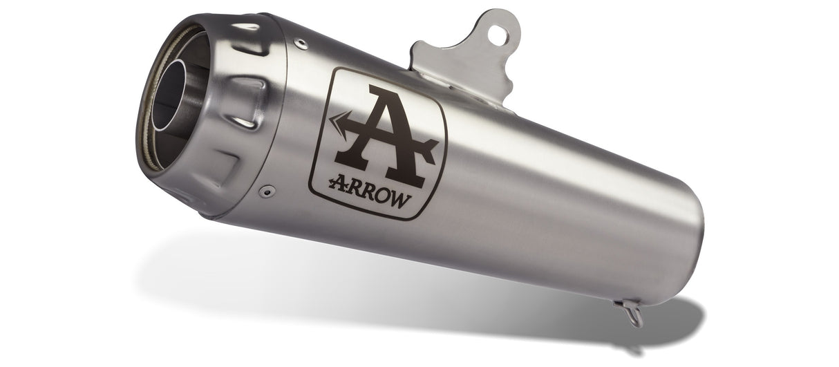 Arrow 71938PRI Pro-Race Nichrom Silver Slip-On Muffler w/Steel End Cap for Suzuki GSX-S 950 21-23/GSX-S 1000/GSX-S 1000 GT 21-24/GSX-S 1000 GX 2024