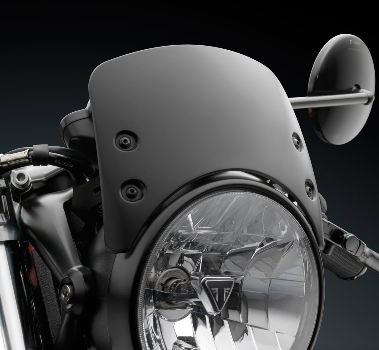 Rizoma Low Headlight Fairing Black for BMW R NineT/Ducati Scrambler/Triumph Thruxton 1200 R/Street Twin