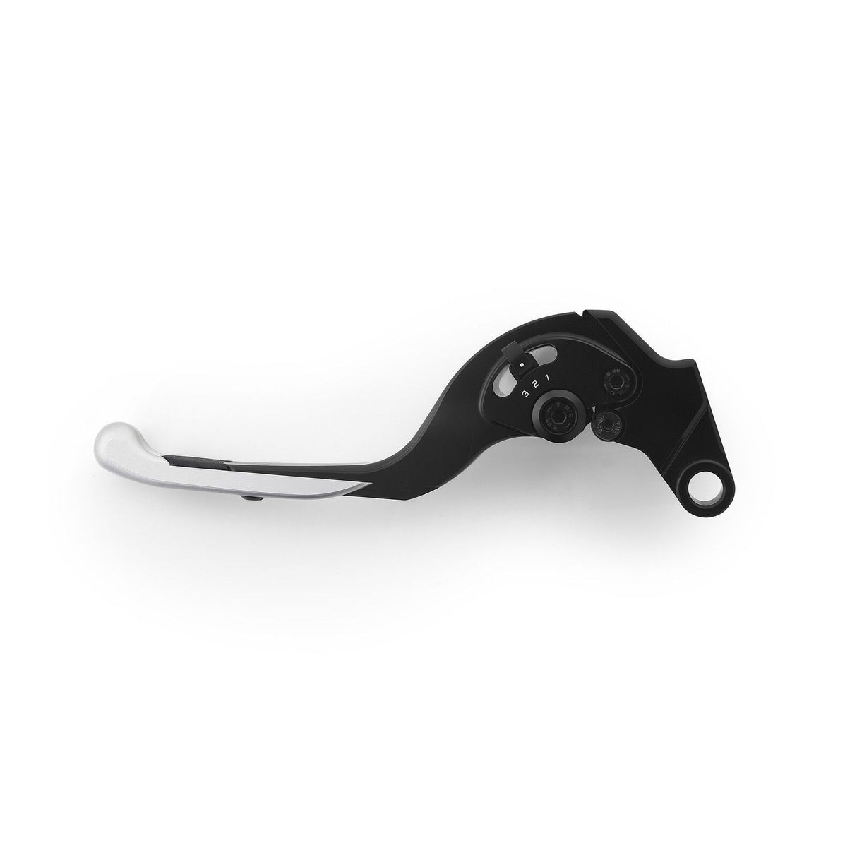 Rizoma Adjustable Plus Clutch Lever Silver/Black for Aprilia/Honda/Suzuki/Yamaha Models