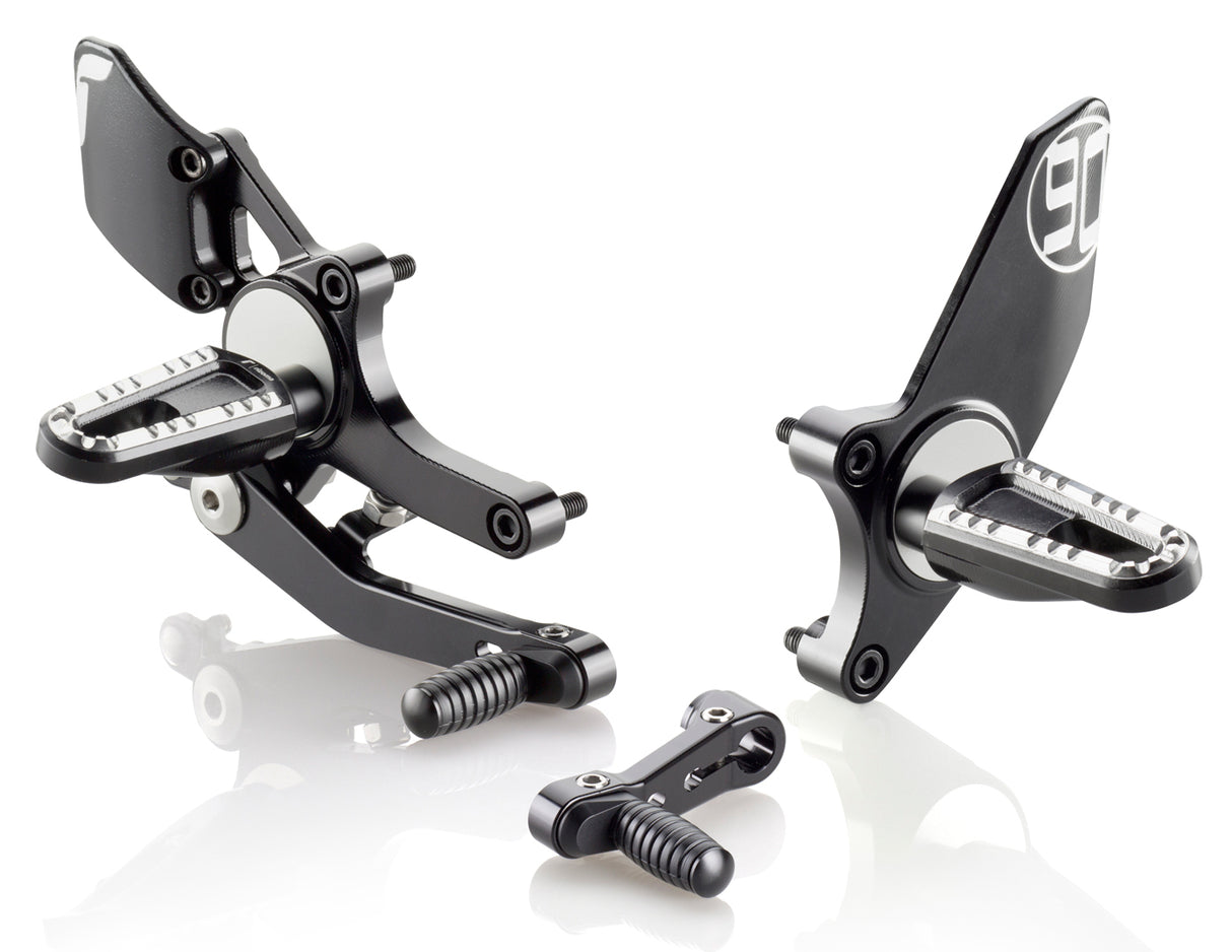 Rizoma EVO Rear Set Controls Black for BMW R NineT/Pure 14-20