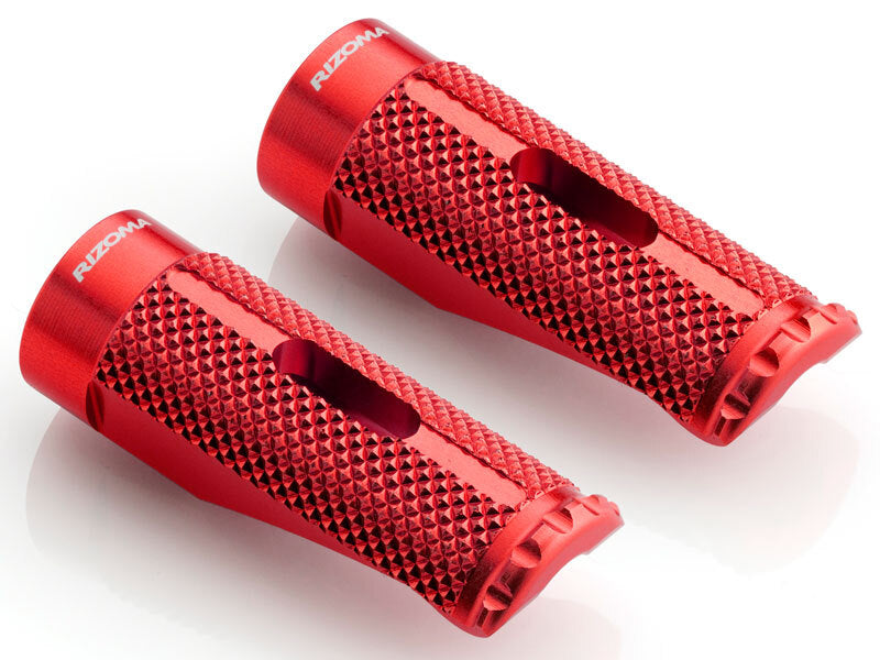 Rizoma PRO Rider/Passenger Footpegs Red for BMW/Harley-Davidson/Honda/Kawasaki/KTM/Suzuki/Triumph/Yamaha