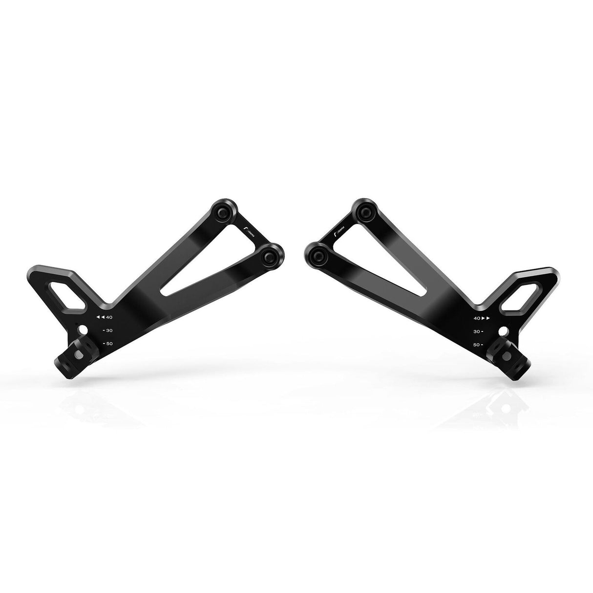 Rizoma Adjustable Passenger Foot Peg Bracket Kit Black for Yamaha MT-09/FZ-09/MT-09 Tracer/FJ-09/MT-10/FZ-10/XSR 900