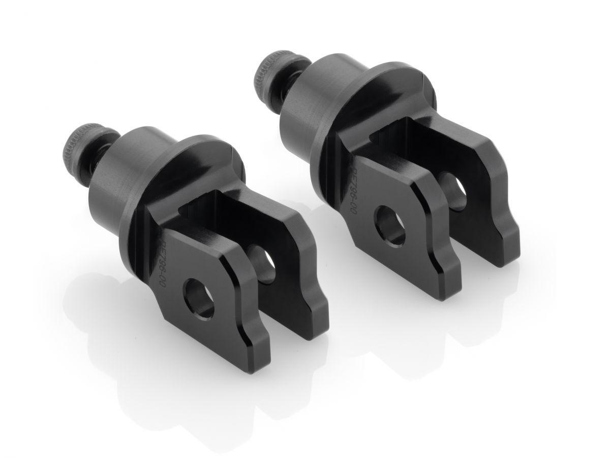 Rizoma Rallye/Touring Rider Footpeg Adaptors Black for BMW R NineT 14-20/Pure 17-20/R 1200 R/R 1200 R Classic