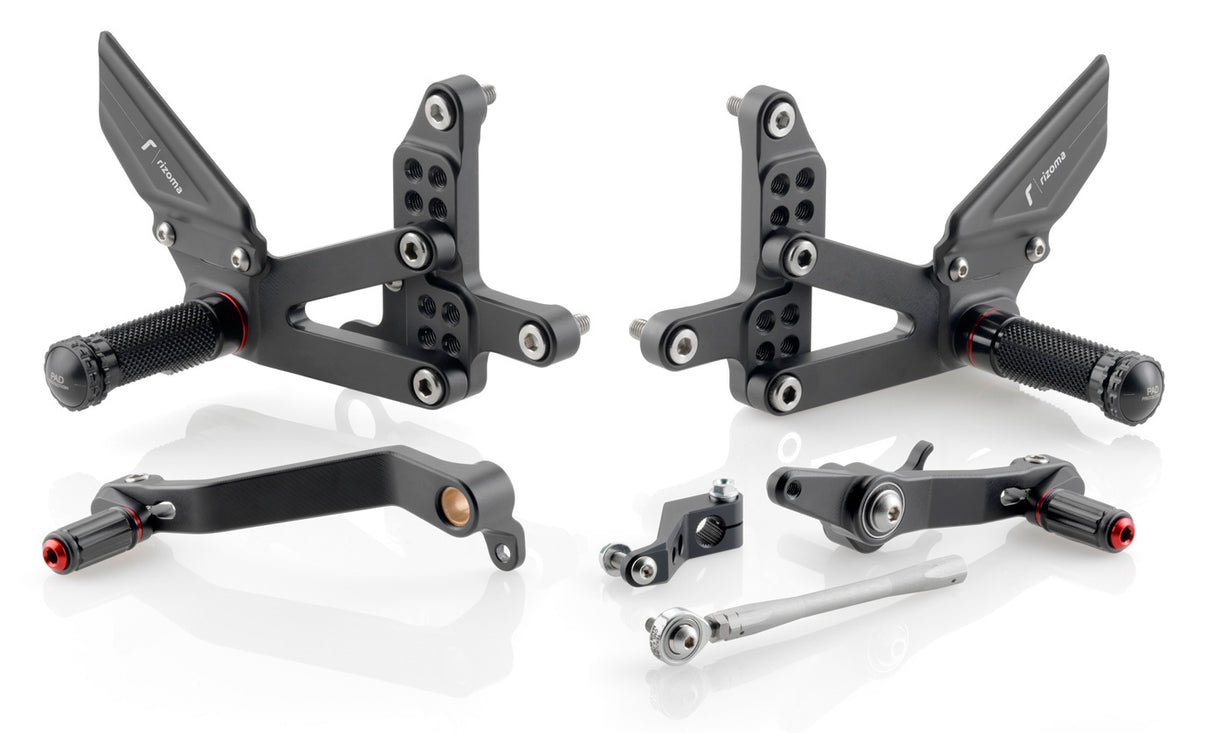 Rizoma RRC Rear Set Control Kit Black w/Reversible Shift Included for MV Agusta Dragster 800/Brutale 800/Brutale 675/F3 675