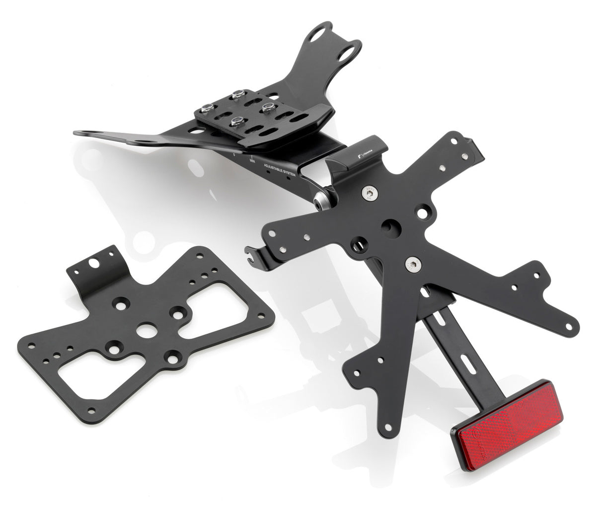 Rizoma Fox License Plate Support Kit Black for Ducati Monster 821 14-17