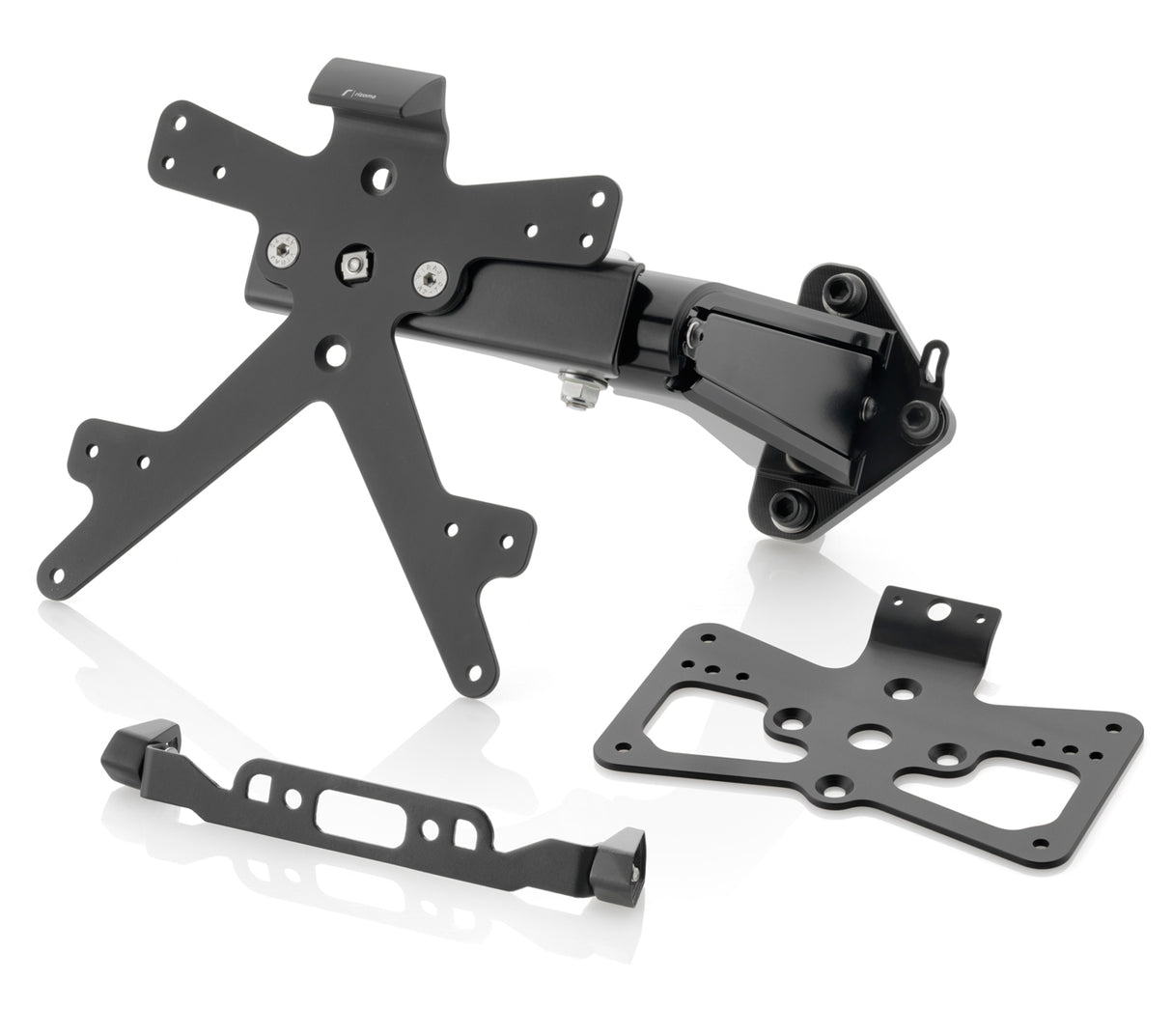 Rizoma Outside Street License Plate Support Kit Black for Ducati XDiavel S 16-20