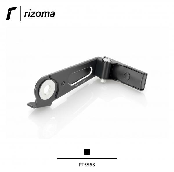 Rizoma Outside Street License Plate Support Kit Black for Harley-Davidson Softail 84-17