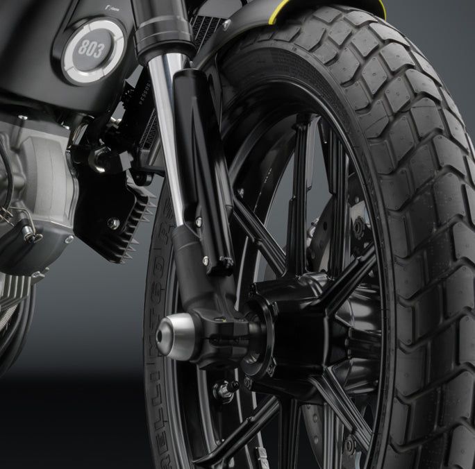 Rizoma Fork Tube Guards Black for Ducati Scrambler 800 15-20