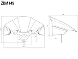 Front Headlight Fairing Screen Spoiler w/Mounting Kit for Ducati Streetfighter V4