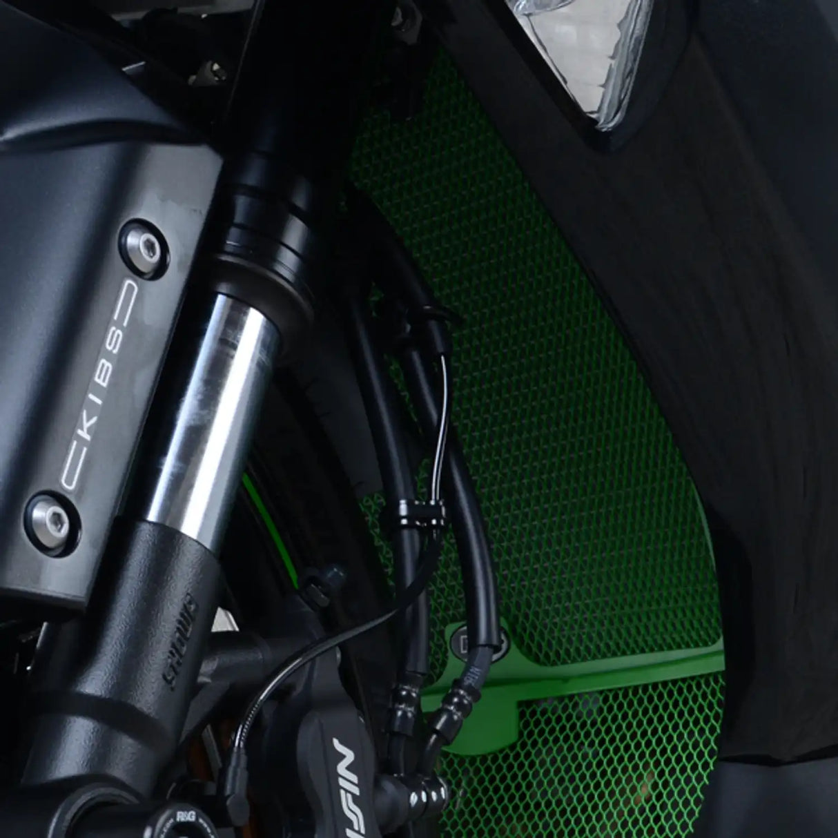 R&G Racing Radiator Guard Green for Kawasaki ZX-6R 19-