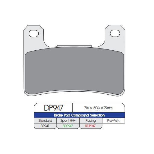 DP Brake Pads RDP947 RDP Road Racing Brake Pads