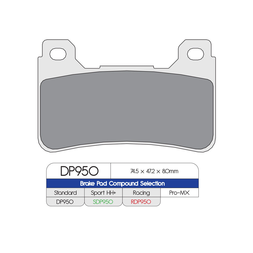 DP Brake Pads RDP950 RDP Road Racing Brake Pads