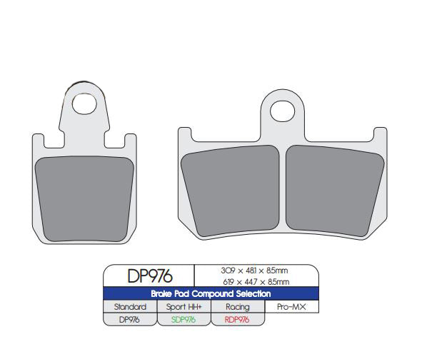 DP Brake Pads RDP976 RDP Road Racing Brake Pads