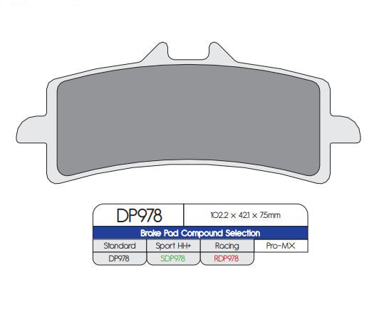 DP Brake Pads RDP978 RDP Road Racing Brake Pads