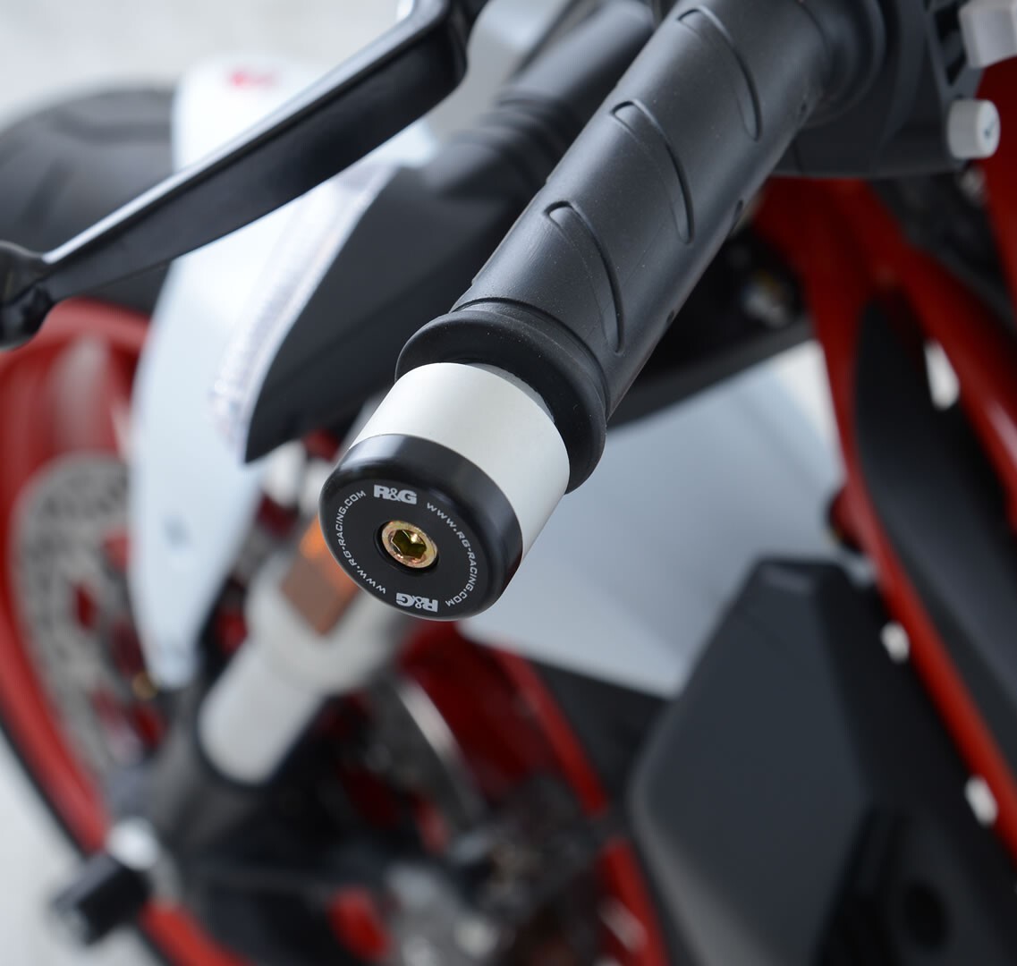 R&G Racing Bar End Sliders Black for Ducati Monster 696/Monster 821/Monster 797/WK Bikes SP50/SP125/SP250