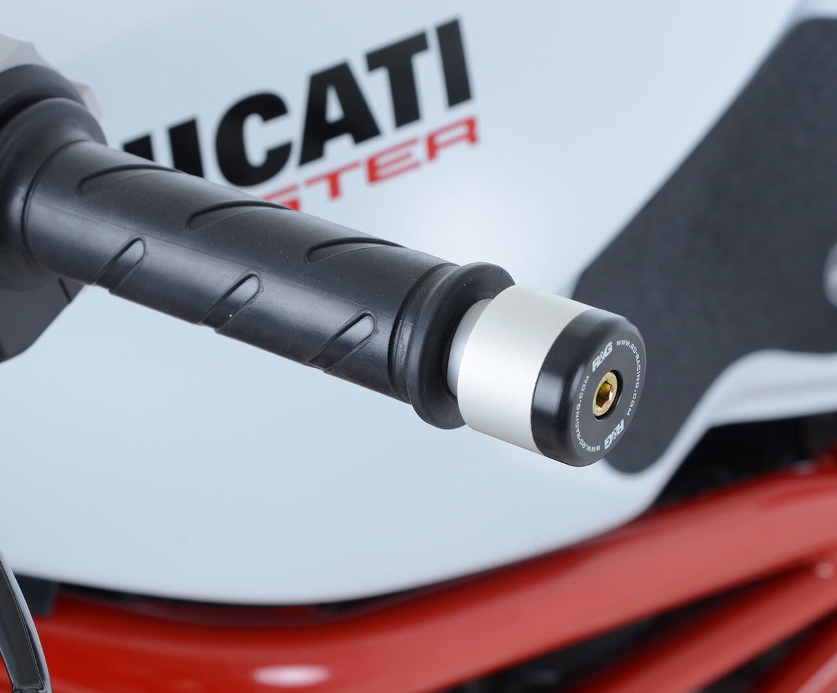 R&G Racing Bar End Sliders Black for Ducati Monster 696/Monster 821/Monster 797/WK Bikes SP50/SP125/SP250