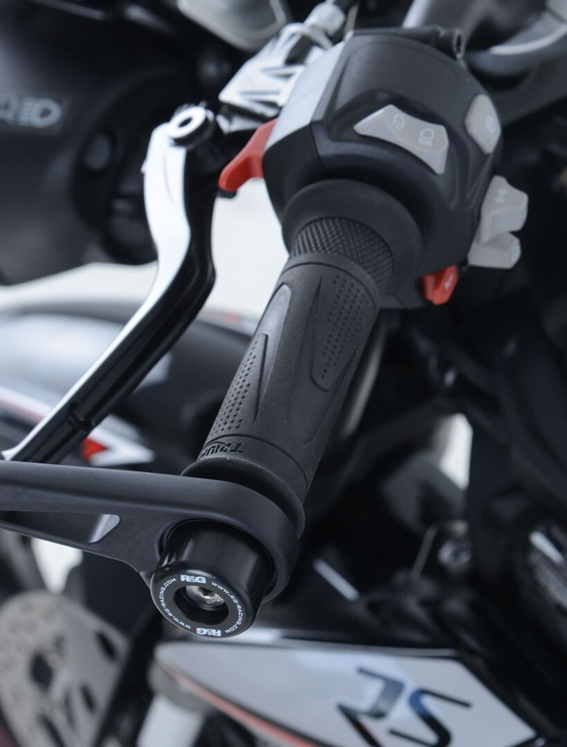 R&G Racing Bar End Sliders Black for Triumph Speed Triple S/R/Speed Triple RS/Street Triple RS 765/Thruxton 1200/Thruxton 1200 R/Bonneville Bobber