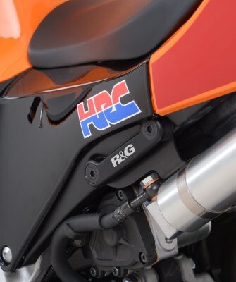 R&G Racing Rear Footrest Blanking Plates Black for Honda CBR600RR 07-18/CBR650R 19-20