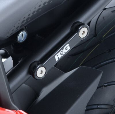 R&G Racing Rear Footrest Blanking Plates Black for Yamaha MT-07 (FZ-07) 14-20