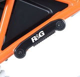 R&G Racing Rear Footrest Blanking Plates Black for KTM RC 125/200/390 14-16