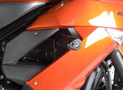 R&G Racing Aero Style Front Crash Protectors Black for Kawasaki ER6-F 09-16 (Non Drilled)