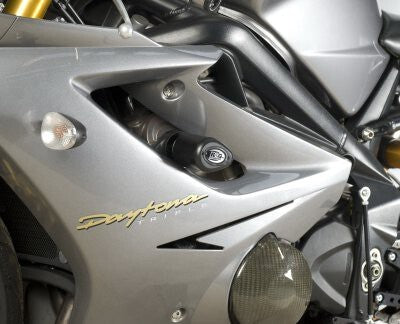 R&G Racing Aero Style Frame Crash Protectors Black for Triumph Daytona 675 06-12/Daytona 675R 06-12