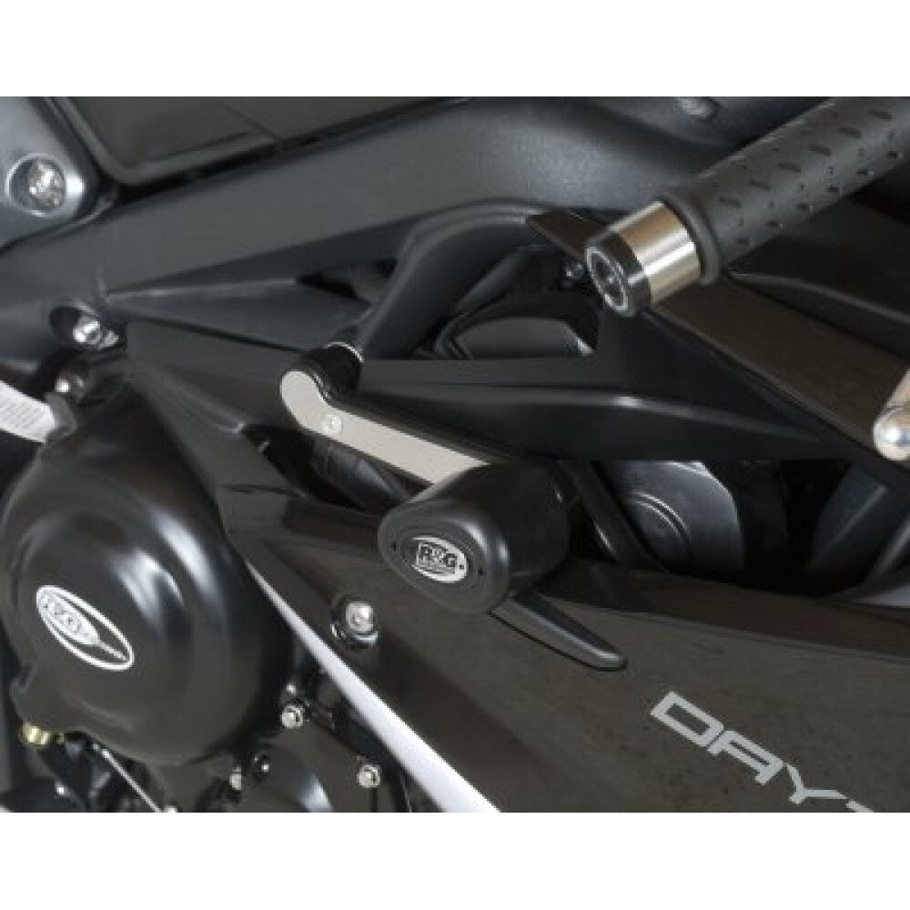 R&G Racing Aero Style Top Crash Protectors Black for Triumph Daytona 675 13-16 (Race ONLY)