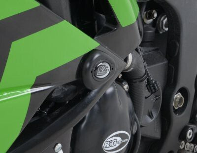 R&G Racing Aero Style Front Crash Protectors Black for Kawasaki ZX6R 09-12 (Race ONLY)