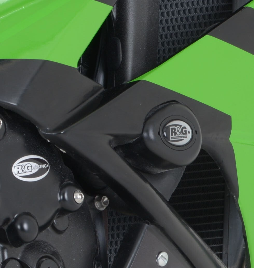 R&G Racing Aero Style Front Crash Protectors Black for Kawasaki ZX6R 09-12 (Race ONLY)