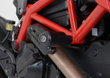 R&G Racing Aero Style Frame Crash Protectors Black for Ducati Hypermotard/Hyperstrada 821/939 13-18