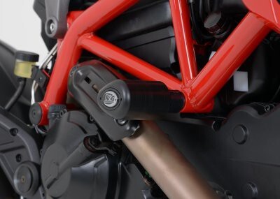 R&G Racing Aero Style Frame Crash Protectors Black for Ducati Hypermotard/Hyperstrada 821/939 13-18