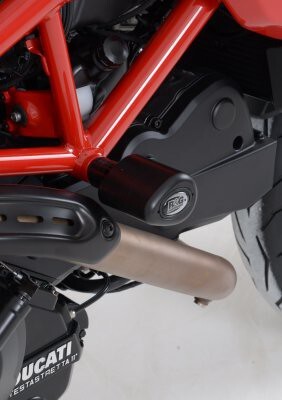 R&G Racing Aero Style Frame Crash Protectors Black for Ducati Hypermotard/Hyperstrada 821/939 13-18